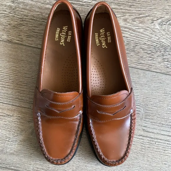 G.H. Bass &amp; Co. x Weejuns Brown Leather Penny Loafers