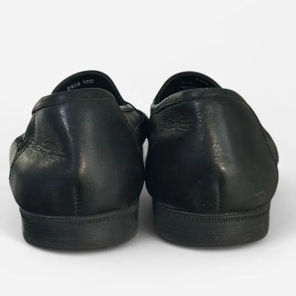 GH Bass Genuine Leather Venetian Weave Weejuns Black Men’s Loafers Size 10