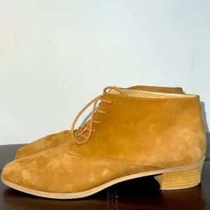 G.H. Bass &amp; Co. Camilla Tan Suede Heeled Ankle Boots Sz 10