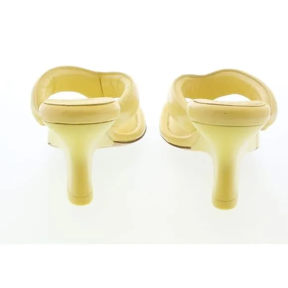 Gia Borghini Butter Yellow Thonge Mule with Wedge