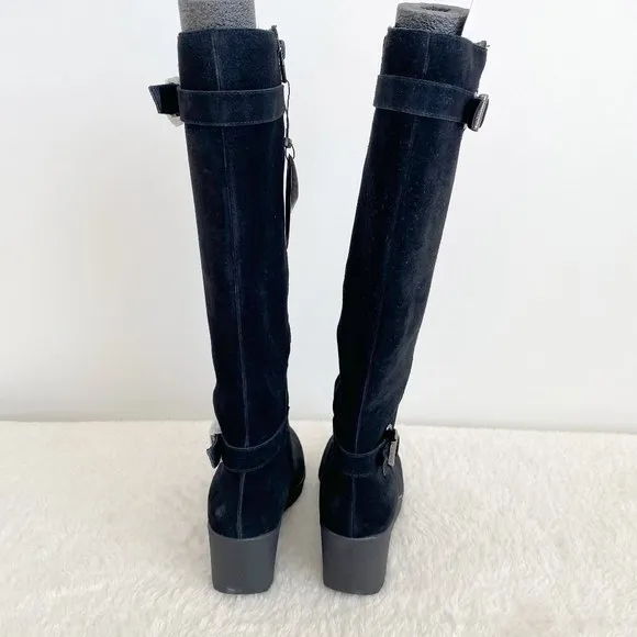 Giani Bernini Women's Sannaa Zipper Over-The-Knee Boots, Black Suede, Size 7M