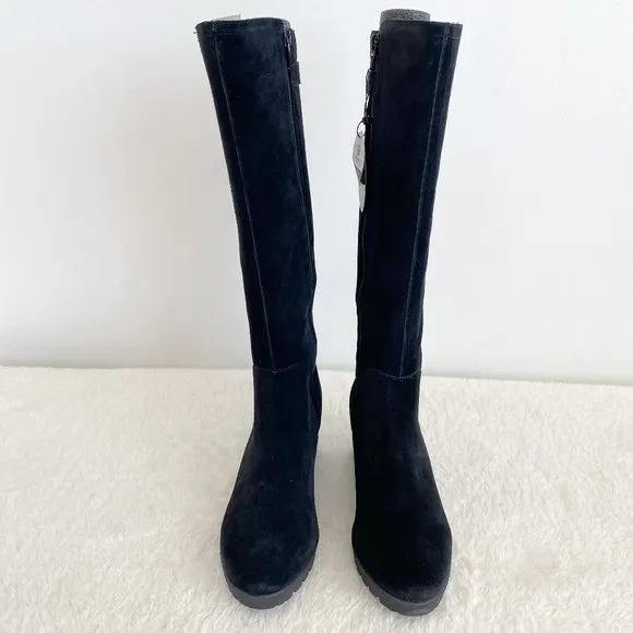 Giani Bernini Women's Sannaa Zipper Over-The-Knee Boots, Black Suede, Size 7M