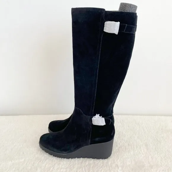 Giani Bernini Women's Sannaa Zipper Over-The-Knee Boots, Black Suede, Size 7M