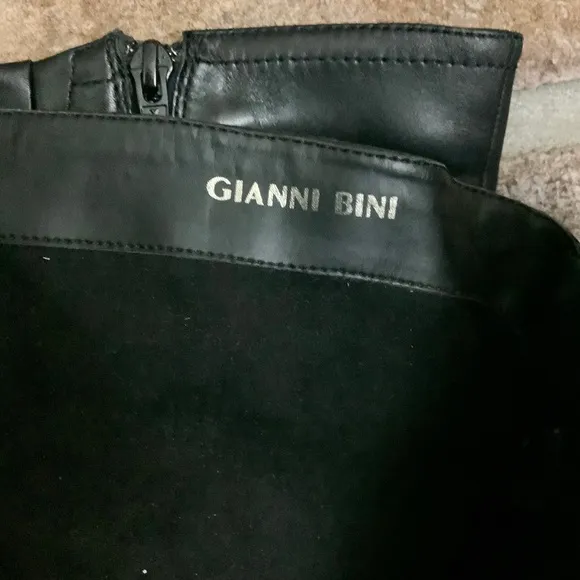 GIANNI BINI Studded Black Leather Boots SZ-6M