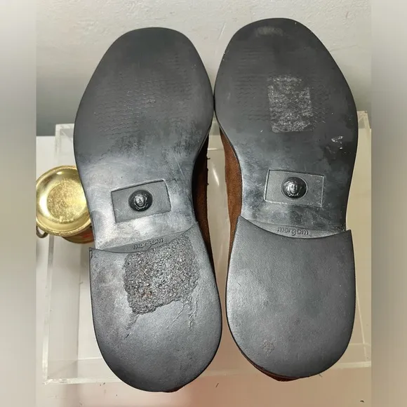 Gianni Versace Mens Suede Leather loafers logo medusa sz 8.5