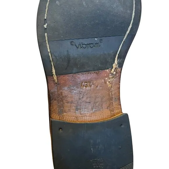 Gianni Versace Slip On Brown Leather Chelsea Boots Classic Old Money Men's 43.5
