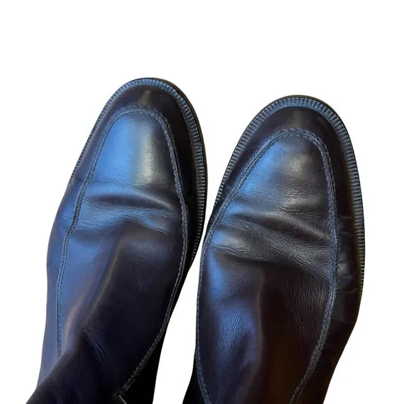 Gianni Versace Slip On Brown Leather Chelsea Boots Classic Old Money Men's 43.5