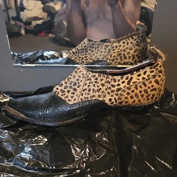 Giorgio Brutini Black Leather Loafers Slip-Ons