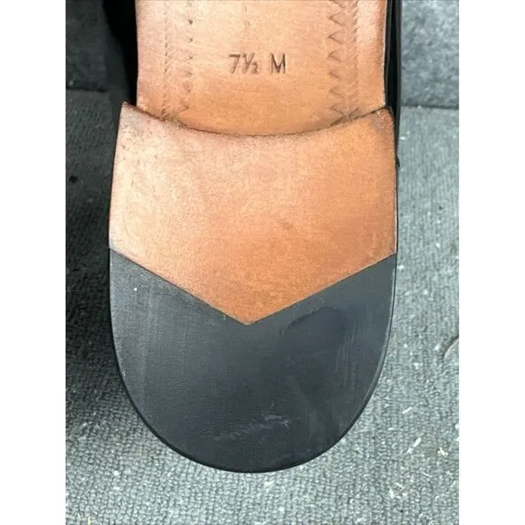 Giorgio Brutini Men's 7.5 M Black Tassel Kiltie Loafers Genuine Leather