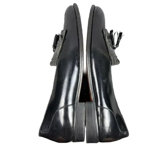 Giorgio Brutini Men's 7.5 M Black Tassel Kiltie Loafers Genuine Leather