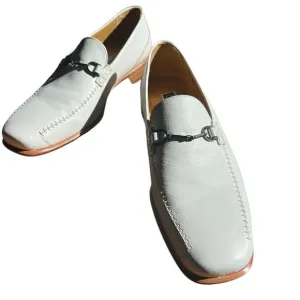 Giorgio’s of Palm Beach white leather horse it loafers made in Spain size 11.5