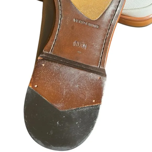 Giorgio’s of Palm Beach white leather horse it loafers made in Spain size 11.5