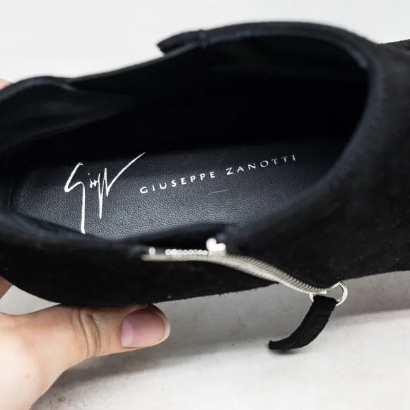 Giuseppe Zanotti Black Suede Ankle Boots
