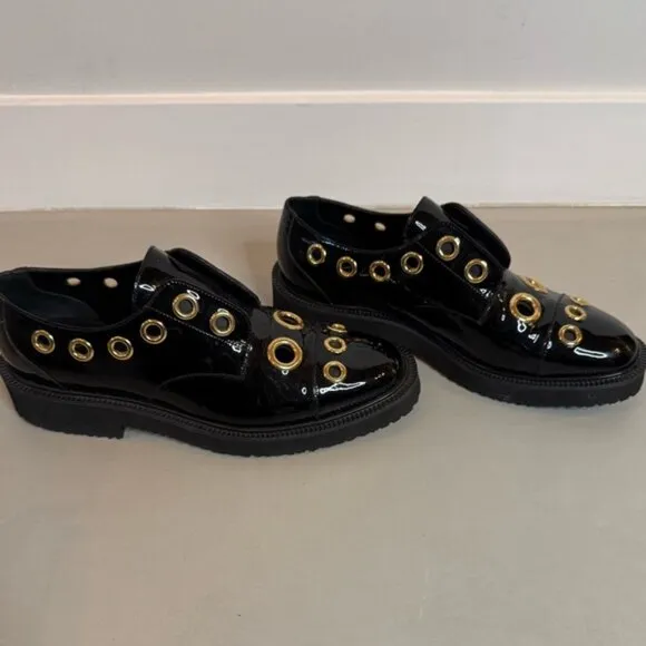 Giuseppe Zanotti Patent Loafers | Size 8.5 | Gold Detail | Authentic