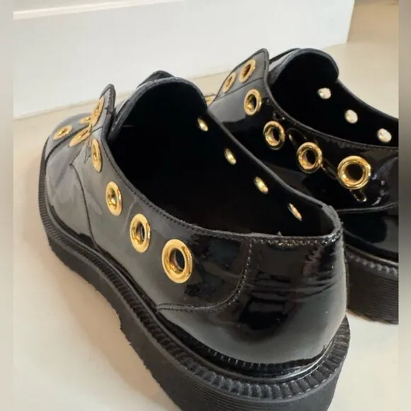 Giuseppe Zanotti Patent Loafers | Size 8.5 | Gold Detail | Authentic