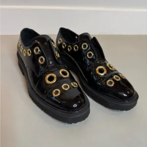 Giuseppe Zanotti Patent Loafers | Size 8.5 | Gold Detail | Authentic
