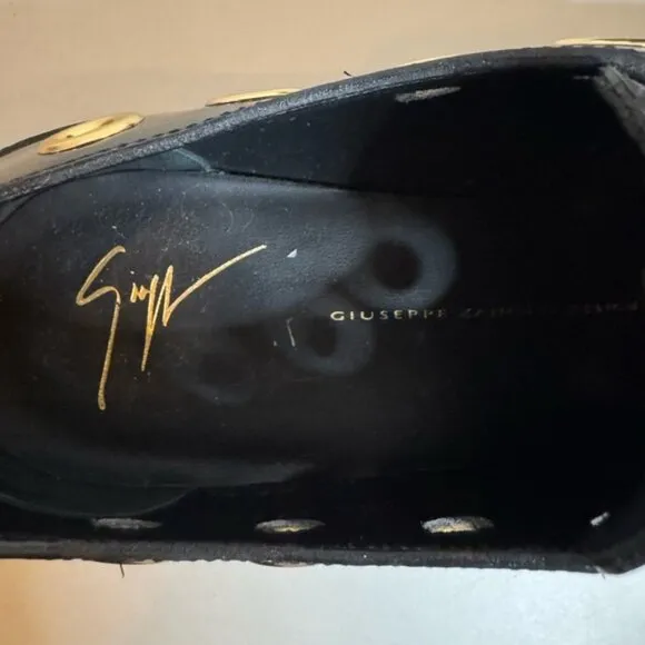 Giuseppe Zanotti Patent Loafers | Size 8.5 | Gold Detail | Authentic