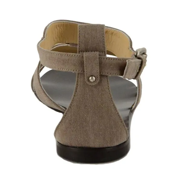 GIUSEPPE ZANOTTI SHOES FLAT FABRIC LEATHER GLADIATOR SANDALS