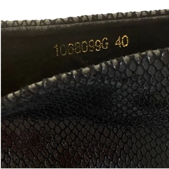 Givanno Sunita Black Snakeskin Textured Leather Pull On Ankle Boots Sz 10 NIB