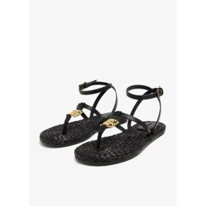 Givenchy 4G Liquid Flat Tong Sandals in Black 37
