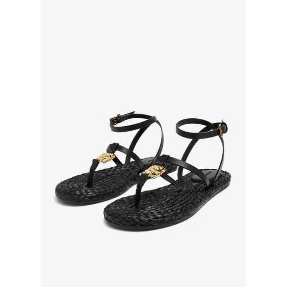 Givenchy 4G Liquid Flat Tong Sandals in Black 37