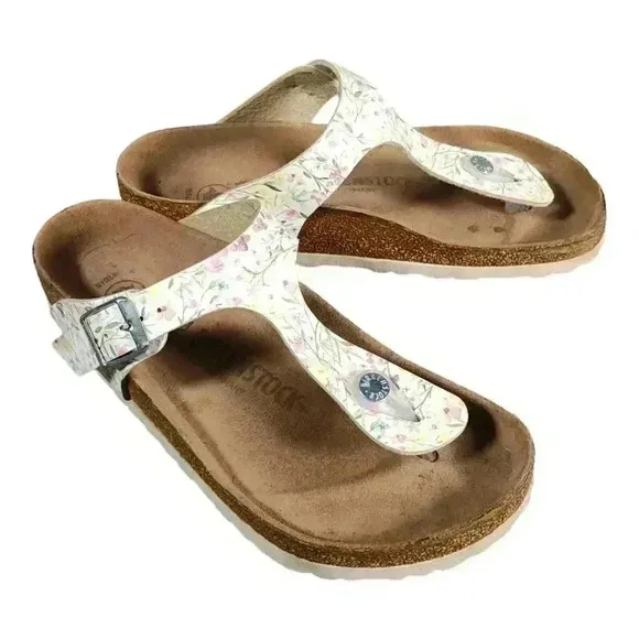 Gizeh Vegan Thong Sandals by Birkenstock - Summer Floral Rose - Summer Chic