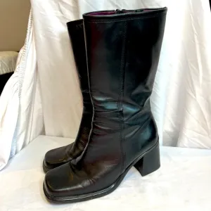 Glacee vintage Black Leather Women's Boots size 8.5