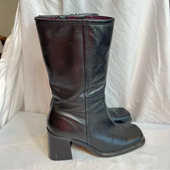 Glacee vintage Black Leather Women's Boots size 8.5