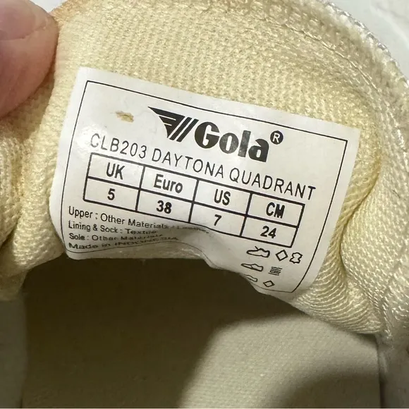 Gola Daytona Four Quadrant Pink and Gold Retro Sneakers with Classic