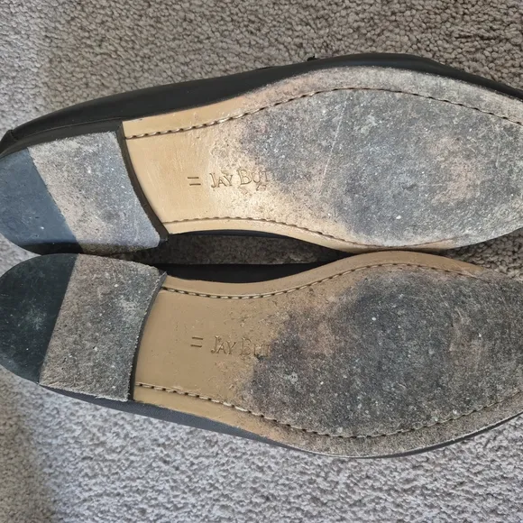 Gold and Black Loafers with Horsebit Detail