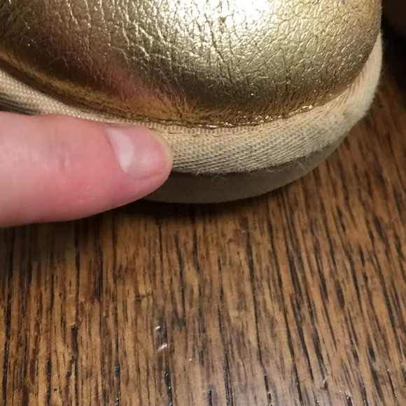 Gold UGG Button Up Boots. NWOT size 4