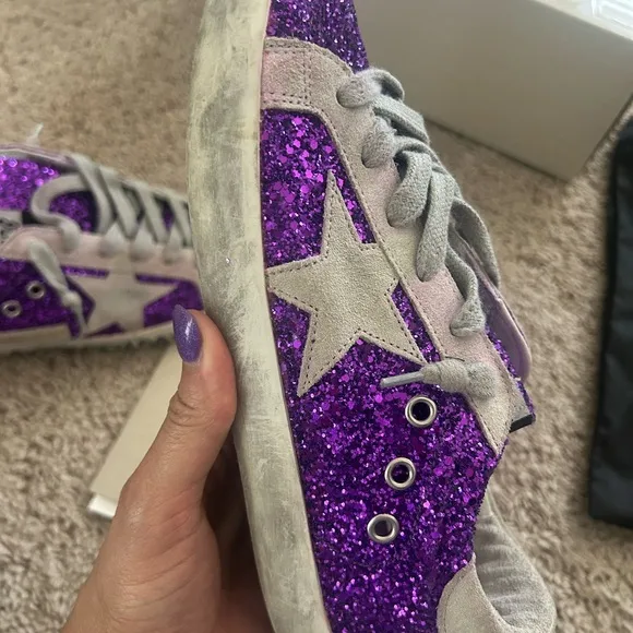 Golden Goose Purple Sneakers Fashion-Forward Design