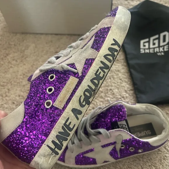 Golden Goose Purple Sneakers Fashion-Forward Design
