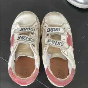 Golden Goose White and Red Sneakers Casual Style