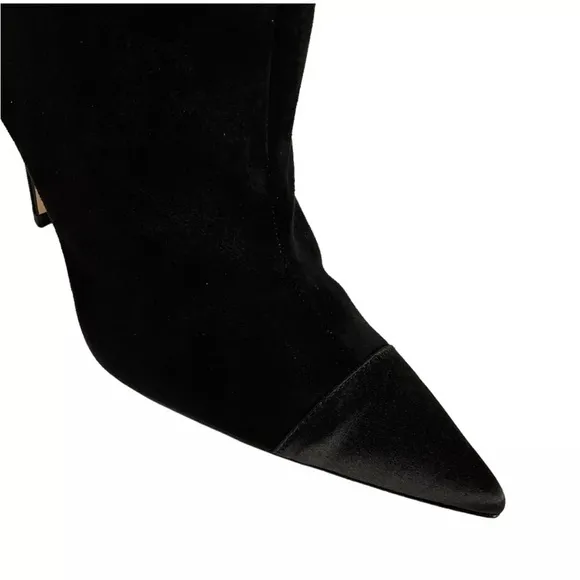 Good American Boots Women Sz 8 Black Suede Thigh Kardashian GA173K-X $349 A255