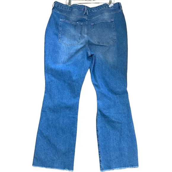 Good American Classic High Rise Bootcut Distressed Jean