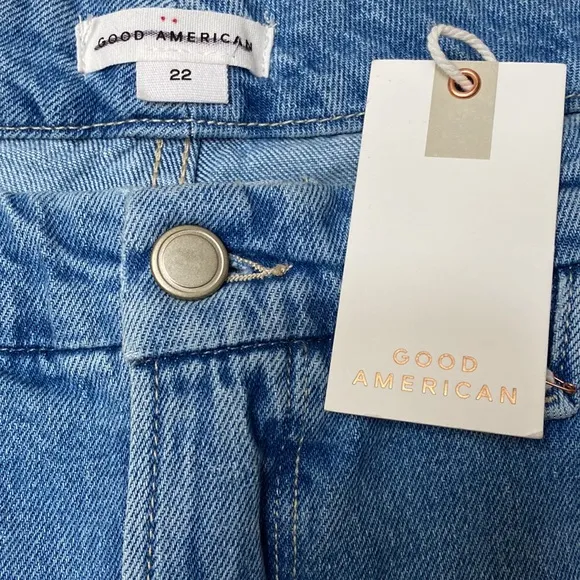 Good American Classic High Rise Bootcut Distressed Jean