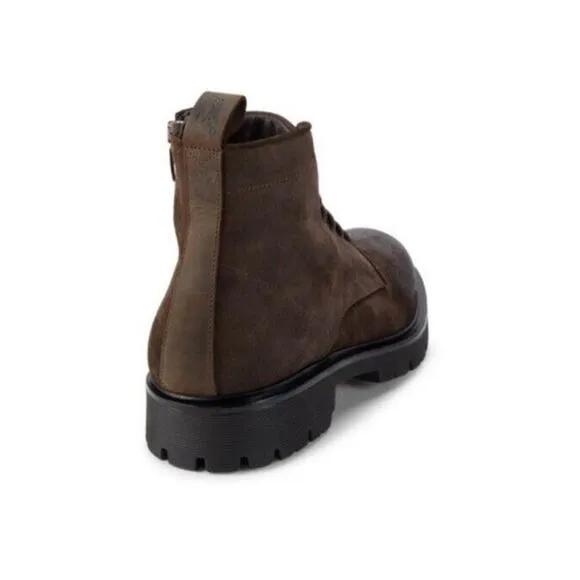 Good Man Brand Men Modern City Boot Lace-Up Brown Fine Suede Ankle Boots 10.5