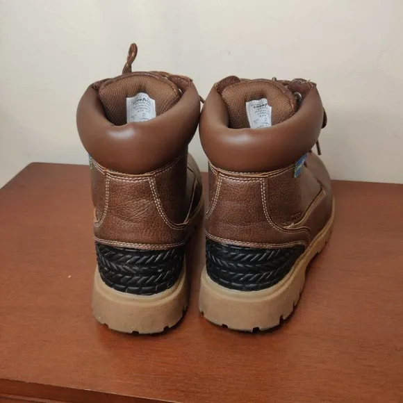 Goodyear Men's Boots Size 7.5 Maverick ST Brown Leather Steel Toe.
