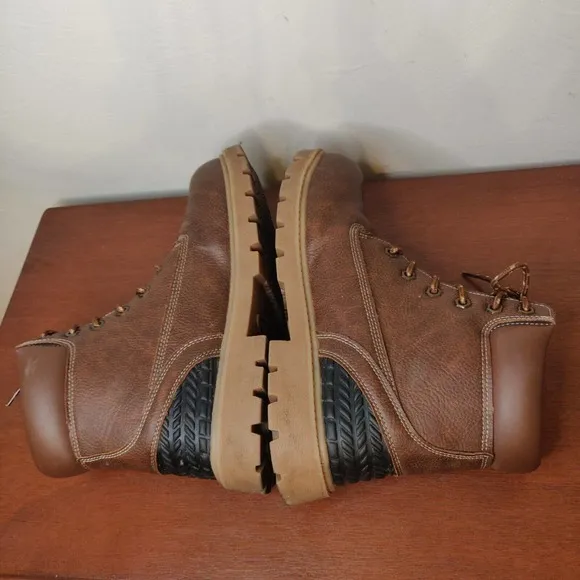 Goodyear Men's Boots Size 7.5 Maverick ST Brown Leather Steel Toe.