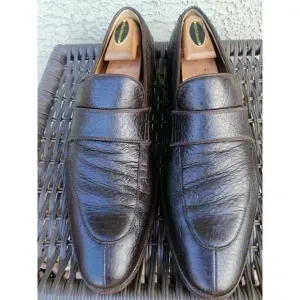 GRAVATI‎ Italy Mens Leather Slip Ons Split Toe Peccary Loafers Shoes 12 M