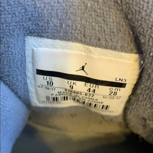 Gray Jordan 10