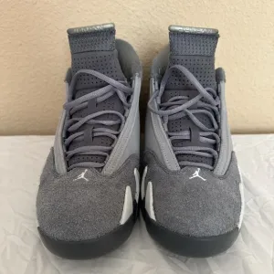 Gray Suede Sneakers with White Accents