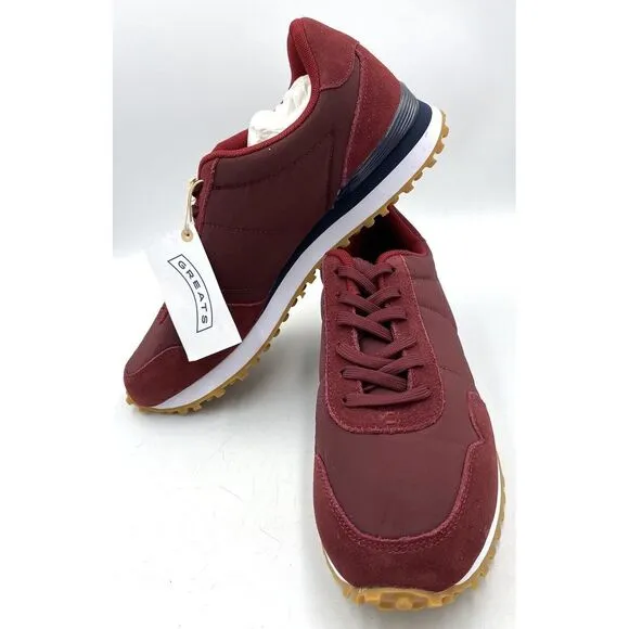 Greats Brooklyn Men's The‎ Rosen Suede Leather Casual Sneakers Red Size 9