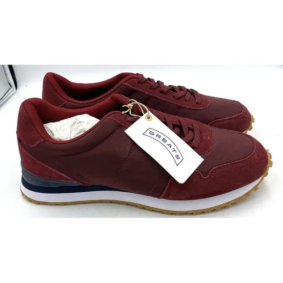Greats Brooklyn Men's The‎ Rosen Suede Leather Casual Sneakers Red Size 9