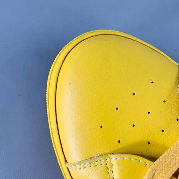GREATS Yellow Leather Low Top Lace-Up Sneakers