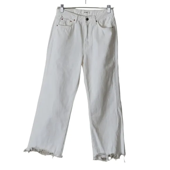 GRLFRND Bobbi Jeans in White Waves, Size 26