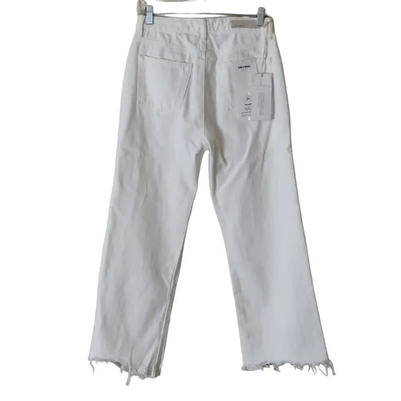 GRLFRND Bobbi Jeans in White Waves, Size 26