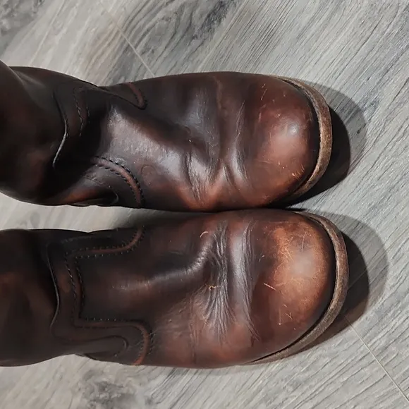GUC Quality FRYE Tall Riding Pull On Choc Brown Boots