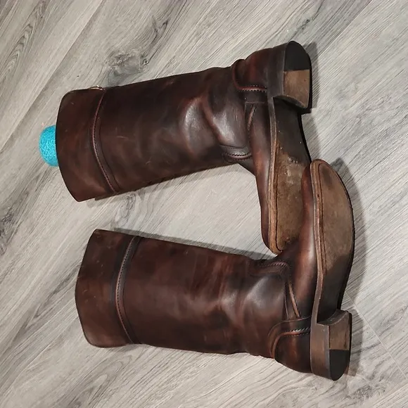 GUC Quality FRYE Tall Riding Pull On Choc Brown Boots